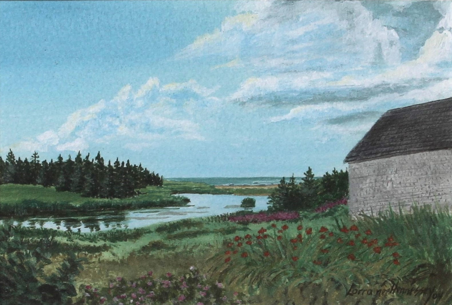 Beach View - Priest Pond: Canvas Print