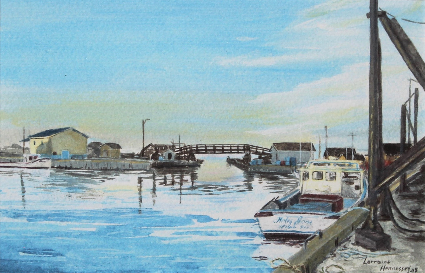 Evening Light , Naufrage Harbour: Canvas Print