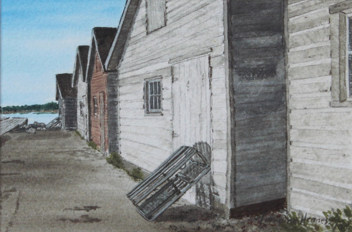 Fishing Shacks: Canvas Print