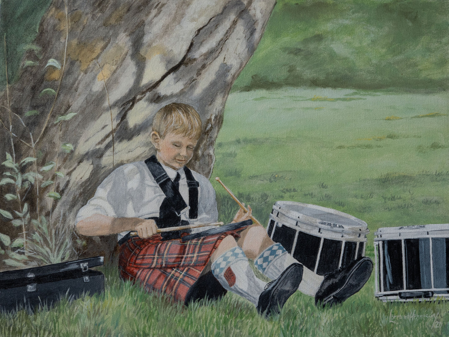 Belfast Drummer: Canvas Print