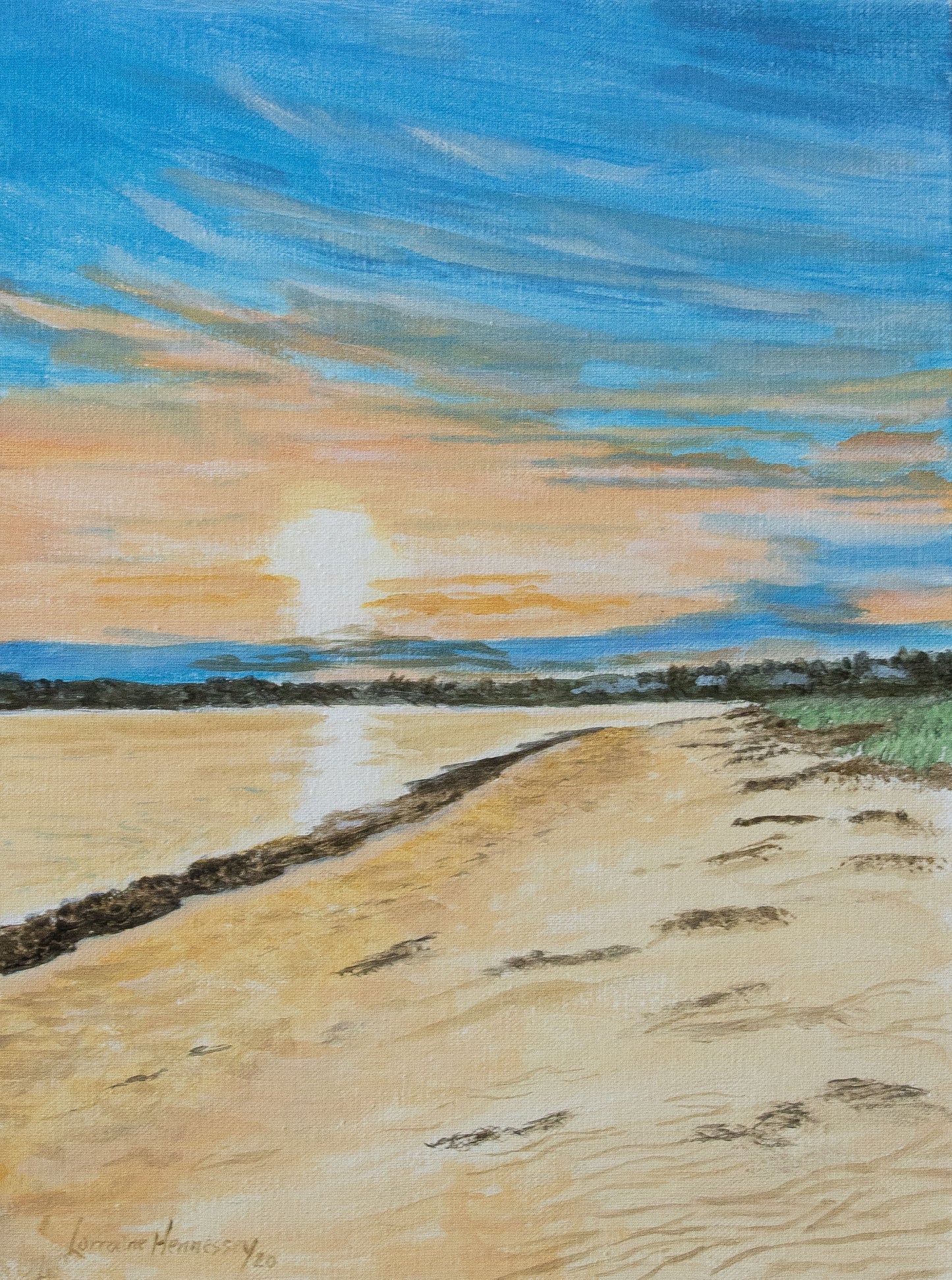 Sunset Souris Beach: Canvas Print