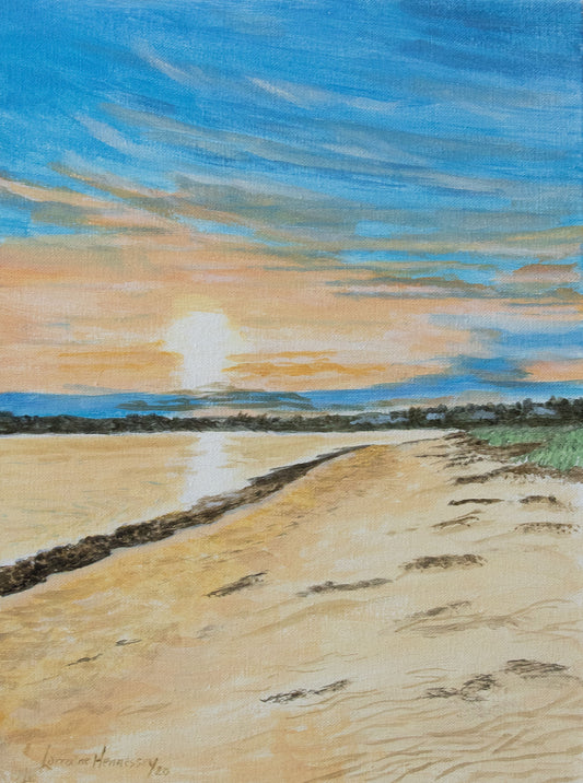 Sunset Souris Beach: Canvas Print