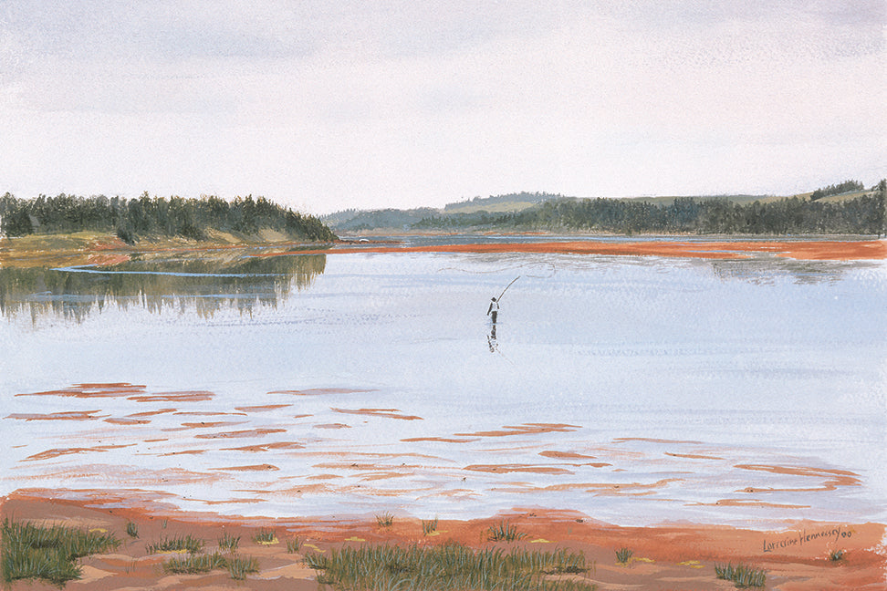 Flyfishing, Souris River: Canvas Print