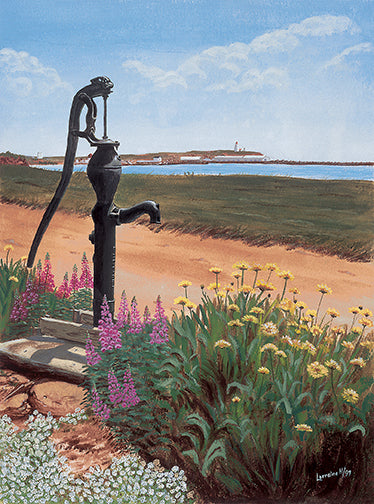 Old Pump at Souris Beach: Canvas Print